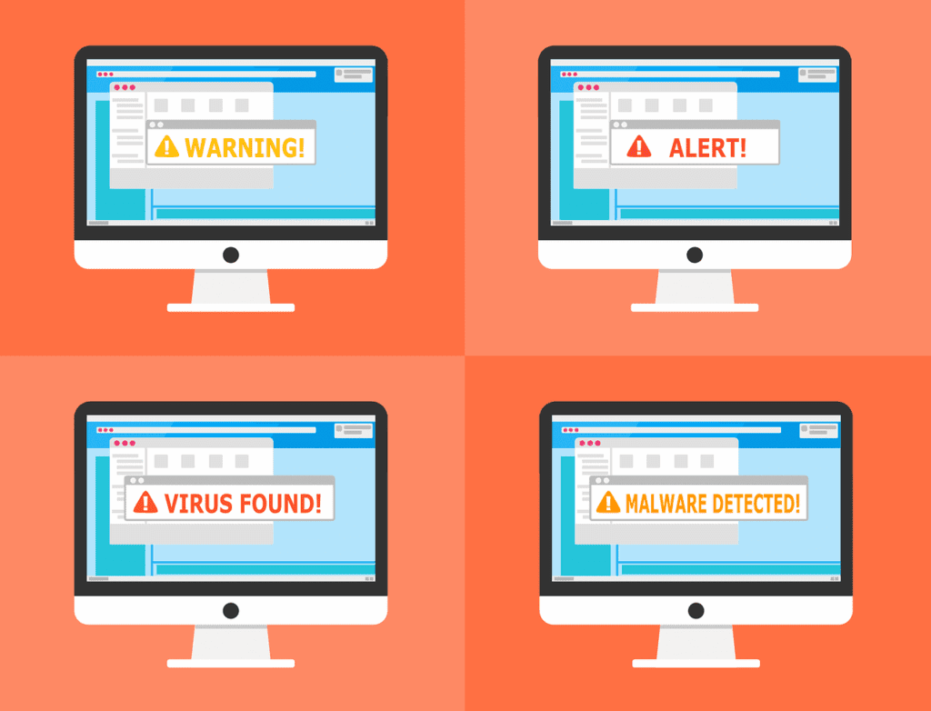 Free warning alert detected vector
