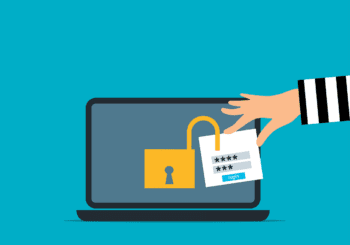 Free attack unsecured laptop vector