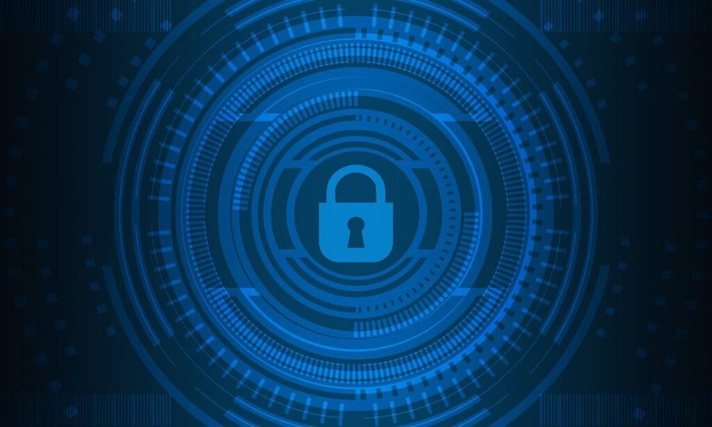 Free cyber security technology network illustration