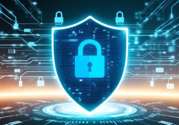 Free ai generated cybersecurity digital shield illustration